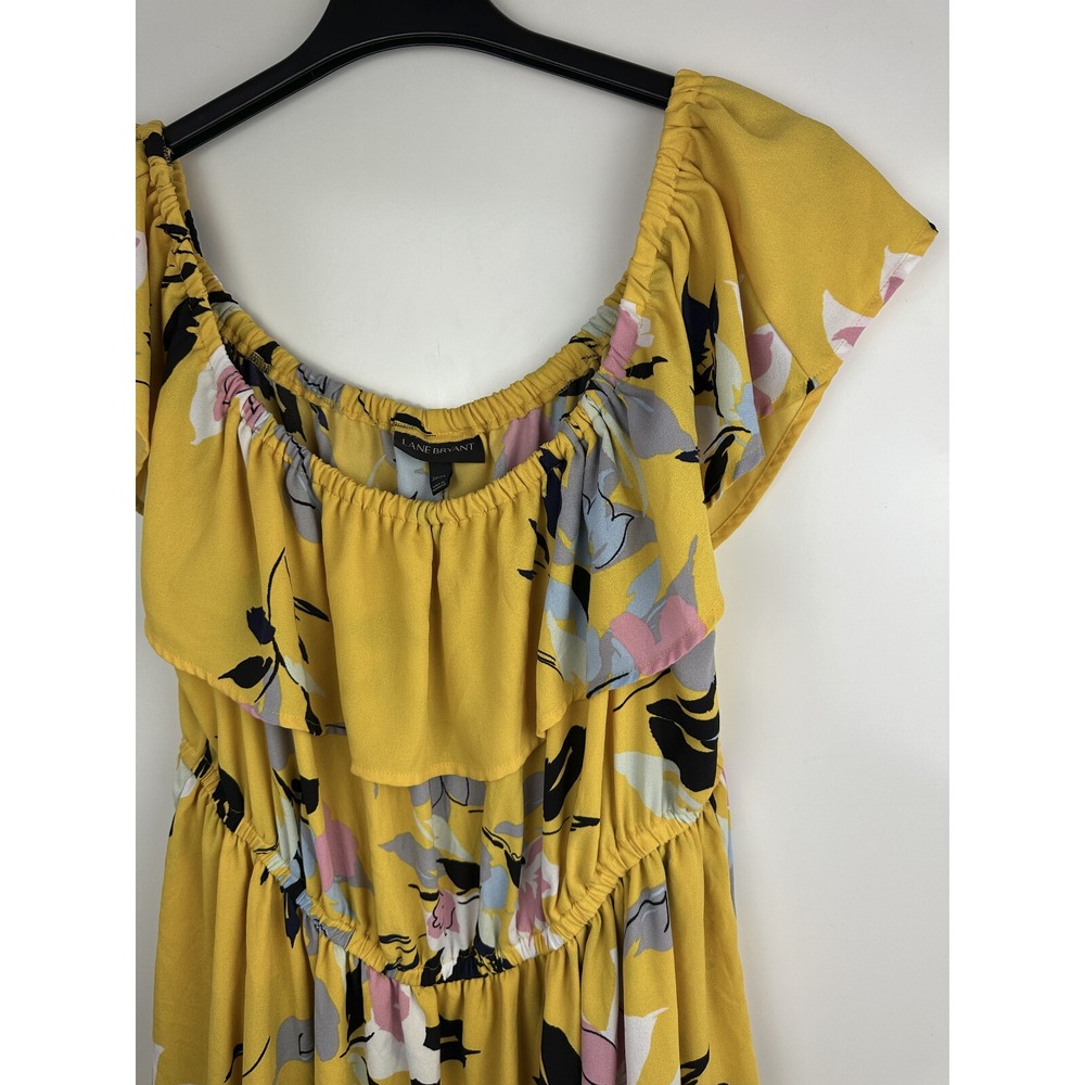 Lane Bryant Off Shoulder Ruffle Midi Dress Plus Size 22/24 Wedding Bridal Shower - Picture 5 of 15